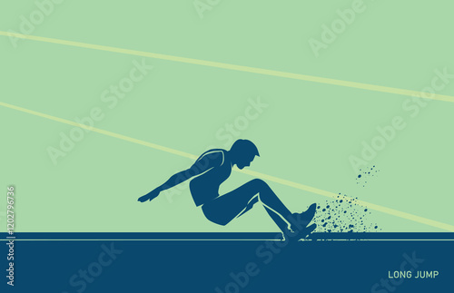 Great simple long_jump background design for any media	