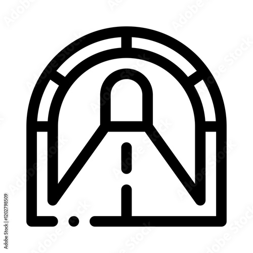Tunnel line icon