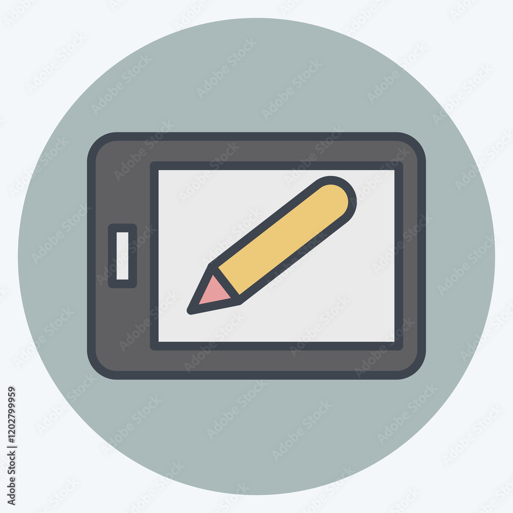 Icon Magic Slate. related to Kindergarten symbol. color mate style. design editable Icon Magic Slate. related to Kindergarten symbol. color mate style. design editable