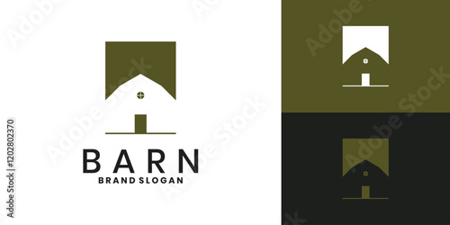 Barn logo vector design inspiration for farms