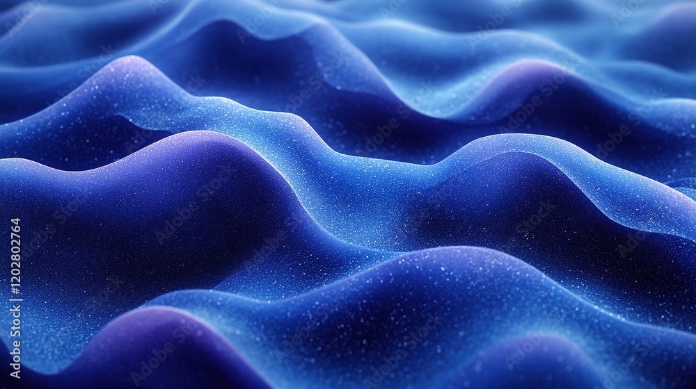 Obraz premium A mesmerizing wave pattern in deep blue hues, evoking a sense of calm and fluidity.