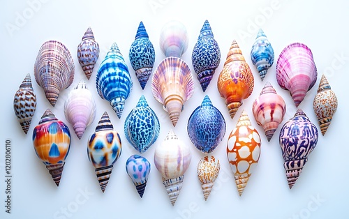 a group of colorful seashells photo