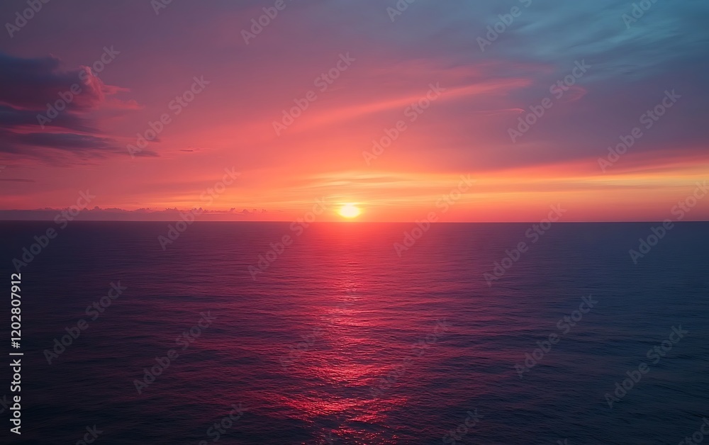 Fototapeta premium a sunset over the ocean