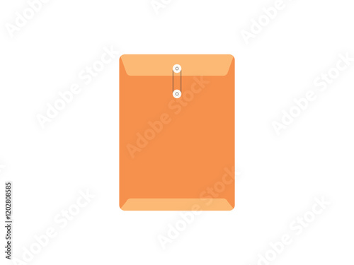 Brown manila envelope, simple flat illustration