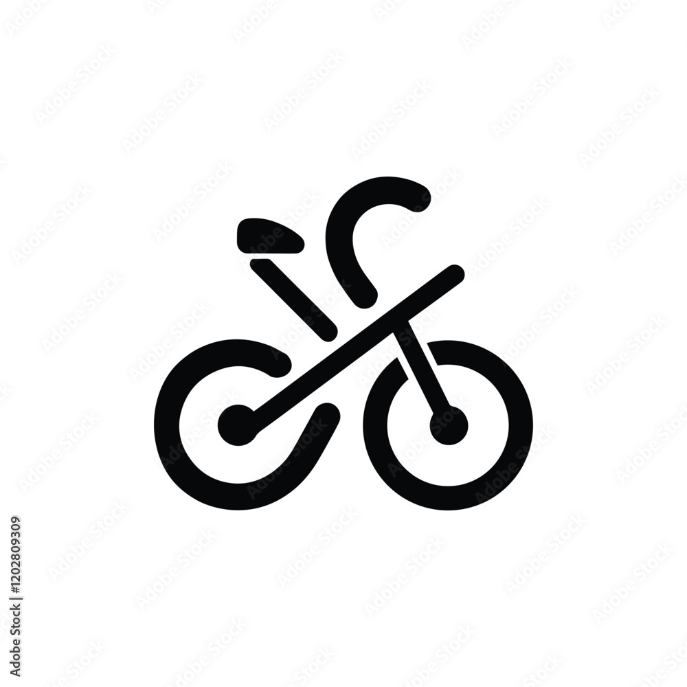 bicycle icon on white background bicycle icon on white background
