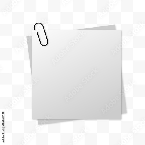 paper clip and blank paper