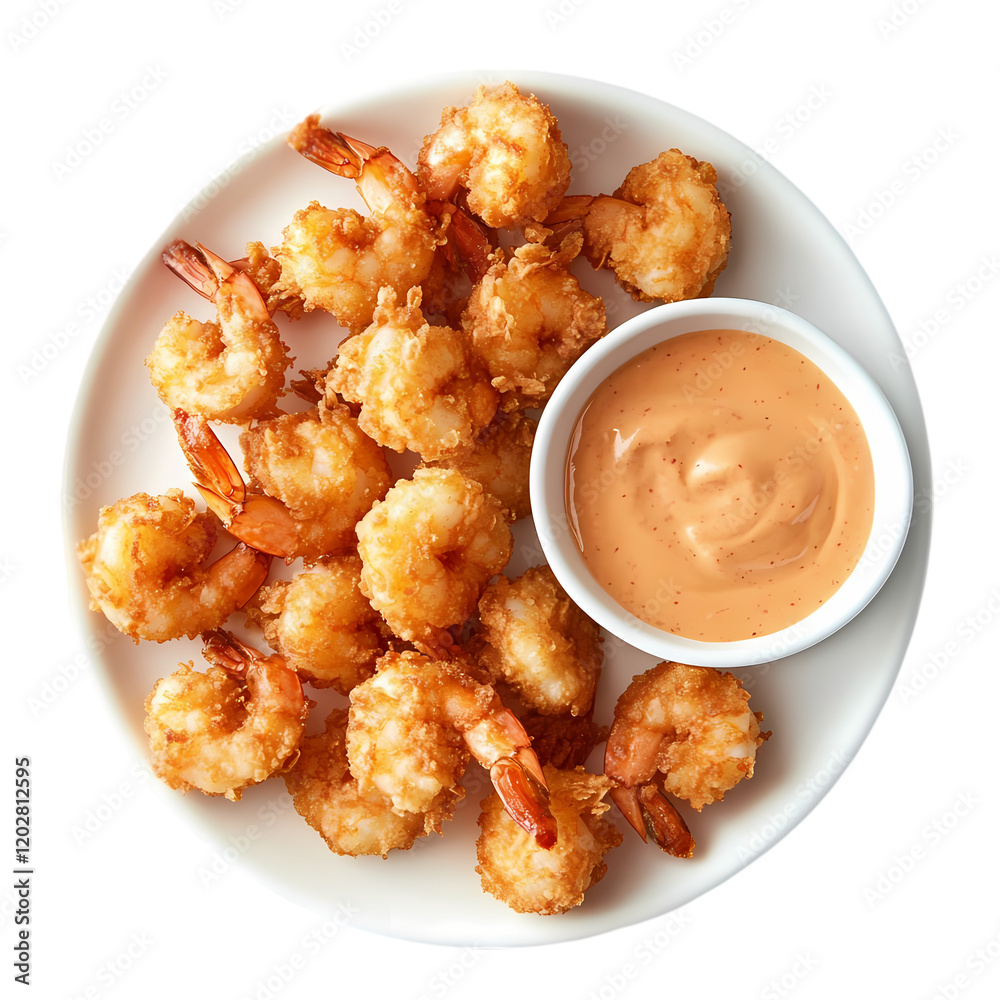 Crispy Fried Shrimp Appetizer Plate Delicious Seafood Meal Orange Sauce dip bowl lunch tasty snack Crispy Fried Shrimp Appetizer Plate Delicious Seafood Meal Orange Sauce dip bowl lunch tasty snack