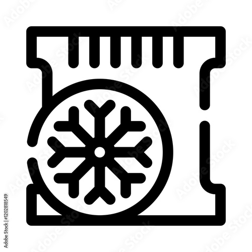 Frozen food line icon