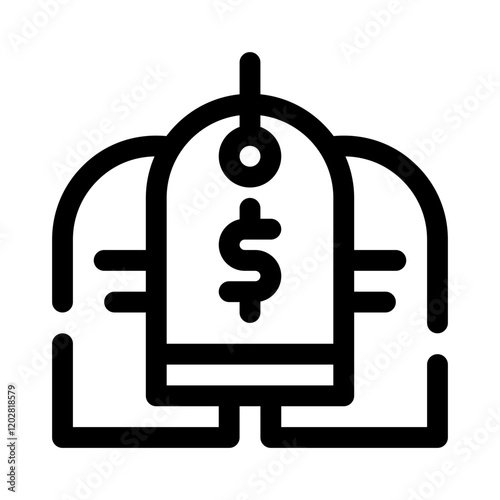 Price tag line icon