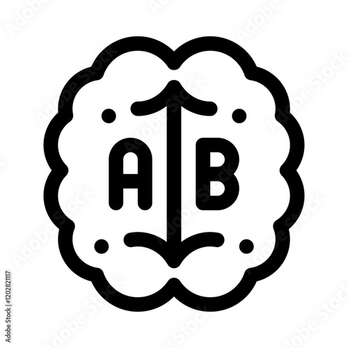 Brain line icon