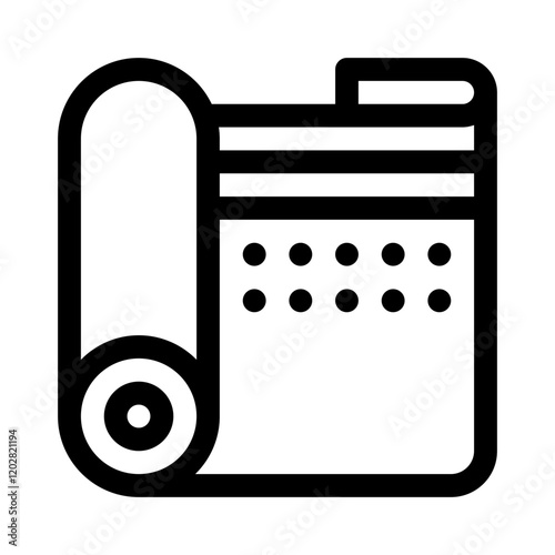 Yoga mat line icon