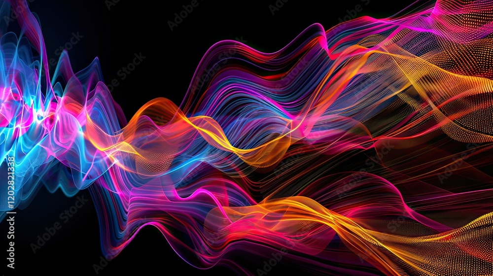Obraz premium An abstract illustration of data streams and digital connections.