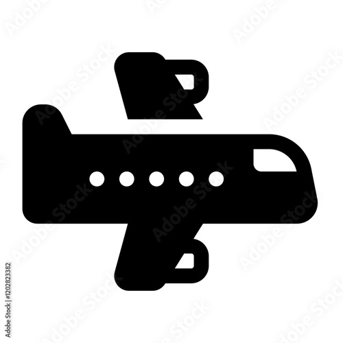 Airplane Glyph Icon. Single icon, glyph vector icon