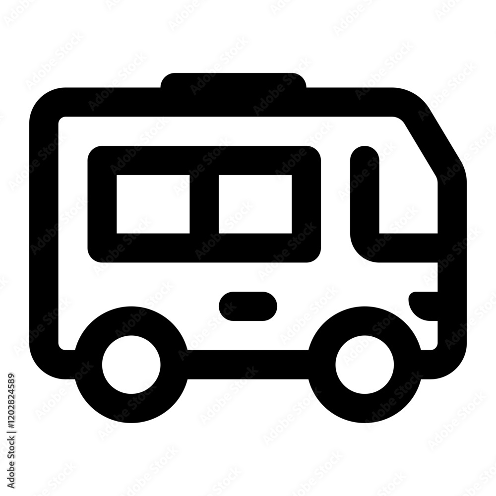 Bus Simple Line Icon. Single icon, line vector icon Bus Simple Line Icon. Single icon, line vector icon