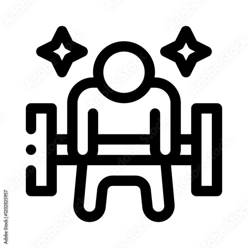 Deadlift line icon