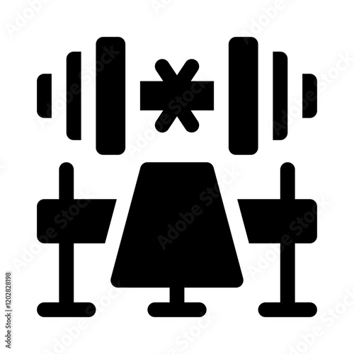 Bench Press glyph icon