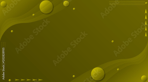 Abstract banner design with luxurious shape | 3d circular shape modern background for banner,presentation, poster, corporate, web, flyer, futuristic | Banner background with olive color
