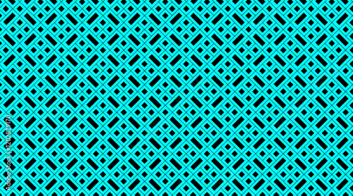 Seamless pattern design with square and line vector shape | Geometric shape pattern background for texture, textile, fabric, corporate, banner, presentation, flyer, futuristic with black cyan color