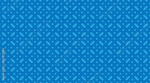Seamless pattern design with square and line vector shape | Geometric shape pattern background for texture, textile, fabric, corporate, banner, presentation, flyer, futuristic with sky-blue color