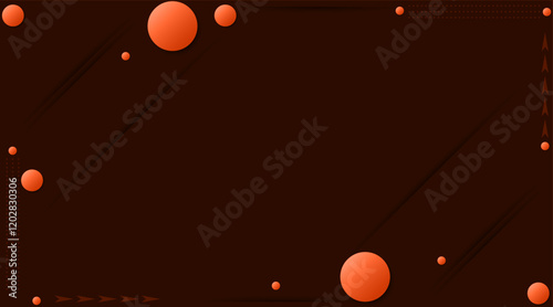 3d circle presentation background | Gradient vector background for banner, flyer, power point, texture, poster, corporate, decoration, creative usage | Luxury background with dark orenge colour