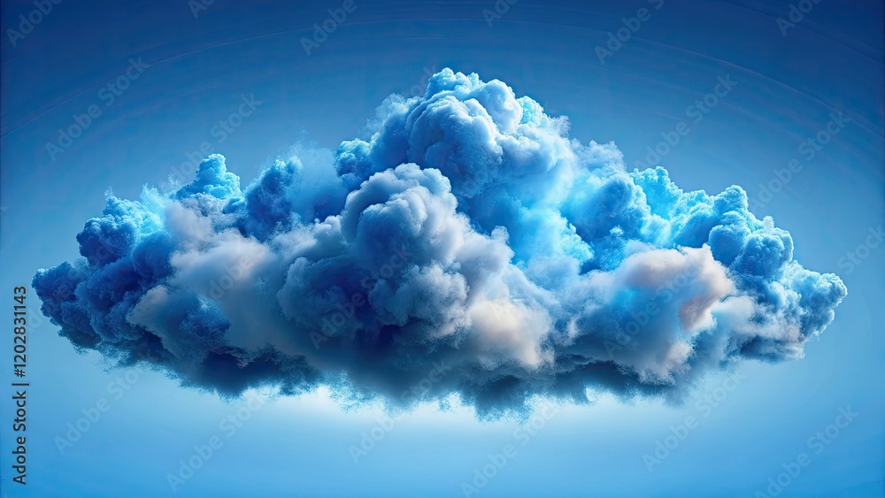 Naklejka premium High-resolution, realistic blue fluffy clouds PNG; perfect isolated cloud images for digital design and backgrounds.
