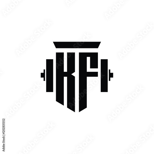 KF monogram logo design letter text name symbol monochrome logotype alphabet character simple logo