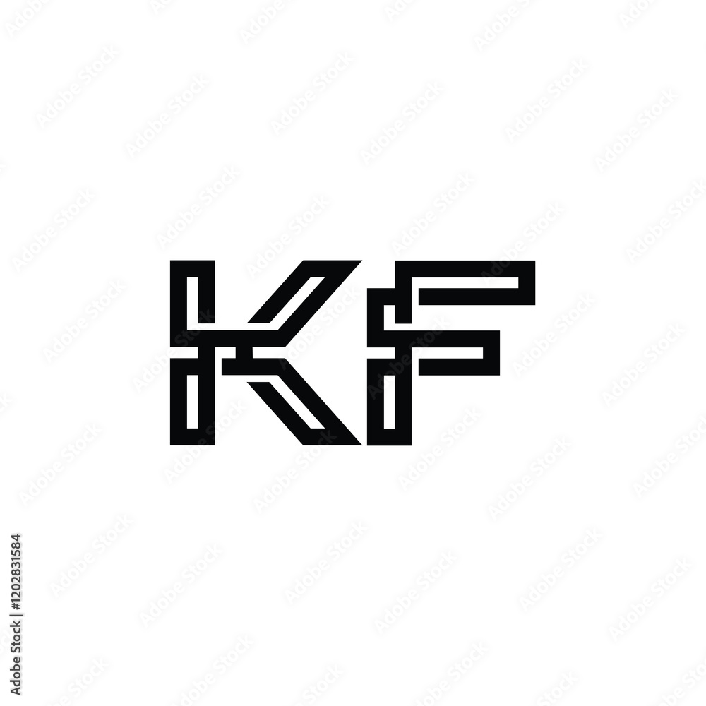 KF monogram logo design letter text name symbol monochrome logotype alphabet character simple logo KF monogram logo design letter text name symbol monochrome logotype alphabet character simple logo