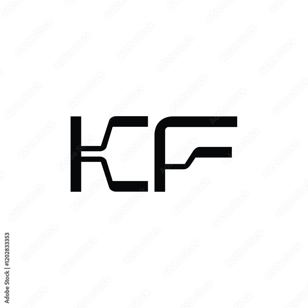 KF monogram logo design letter text name symbol monochrome logotype alphabet character simple logo KF monogram logo design letter text name symbol monochrome logotype alphabet character simple logo