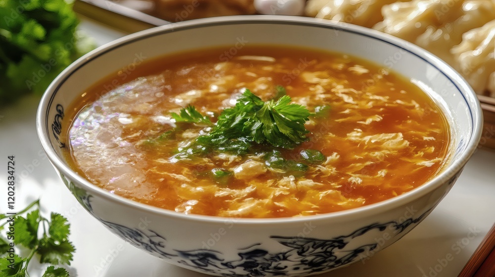 Delicious Egg Drop Soup in a Bowl Delicious Egg Drop Soup in a Bowl