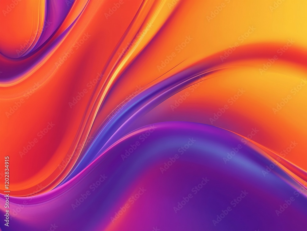 Obraz premium A dynamic abstract gradient background.blending vibrant orange and dark purple hues.evoking energy and creativity.suitable for event promotions and marketing materials