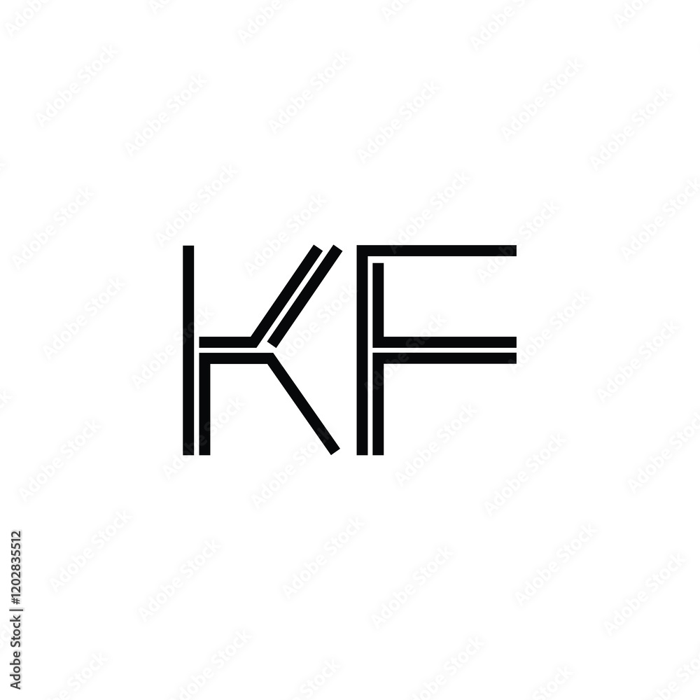 KF monogram logo design letter text name symbol monochrome logotype alphabet character simple logo KF monogram logo design letter text name symbol monochrome logotype alphabet character simple logo