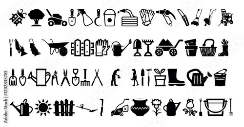 A collection of various icons for planting in the garden