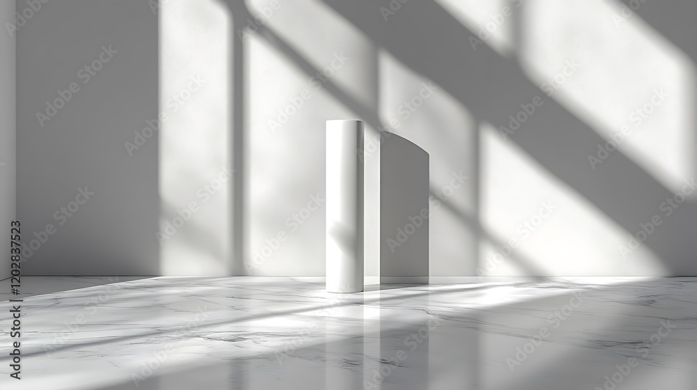Obraz premium Minimalist architectural design modern space still life indoor natural light