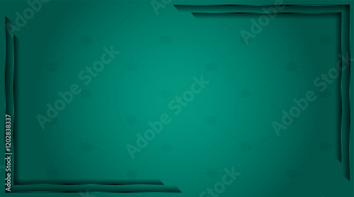 Presentation background with gradient shape | Luxury dotted decorate gradient background with double line and shadow with teal colour | Background for power point, banner, corporate