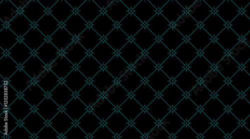 Pattern background with geometric shape | Seamless pattern with square double shape for texture, decoration, fabric, background, with dark teal colour