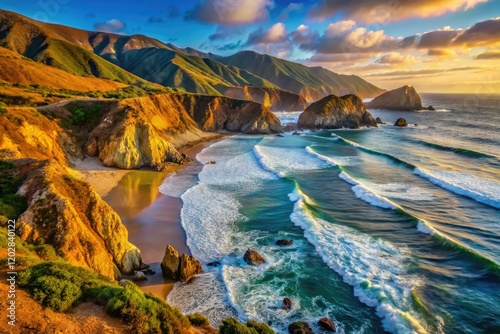 Stunning Big Sur Ragged Point Cove: high-resolution coastal imagery captures California's breathtaking beauty. photo