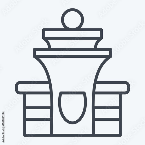 Icon Control Tower. related to Travel symbol. line style. design editable