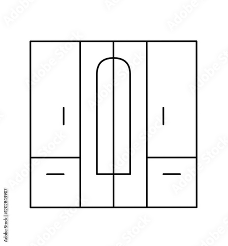 illustration of a wardrobe