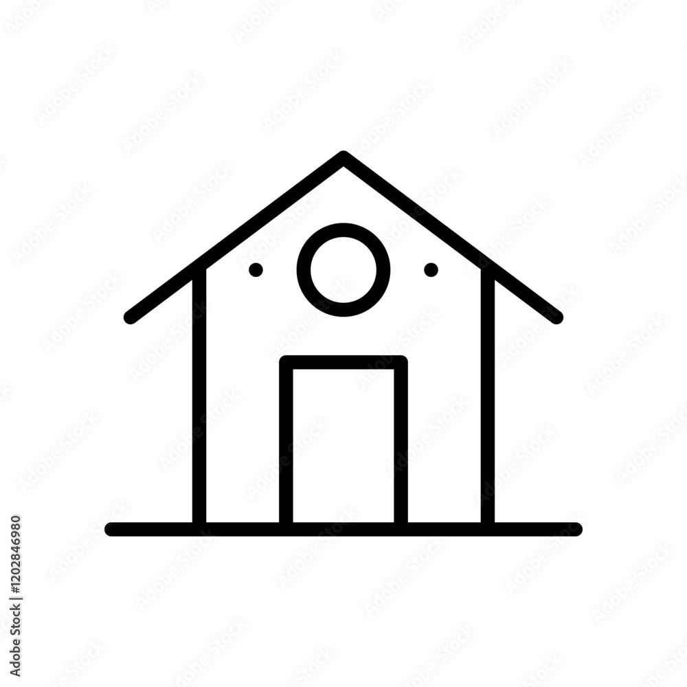 house classic icon line vector design house classic icon line vector design
