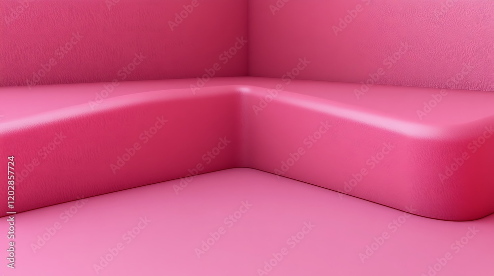 Pink corner seating abstract background design Pink corner seating abstract background design