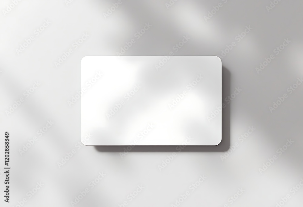 Blank White Business Card Mockup with Soft Shadows Blank White Business Card Mockup with Soft Shadows