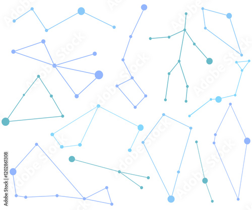 constellation background, connected dots 