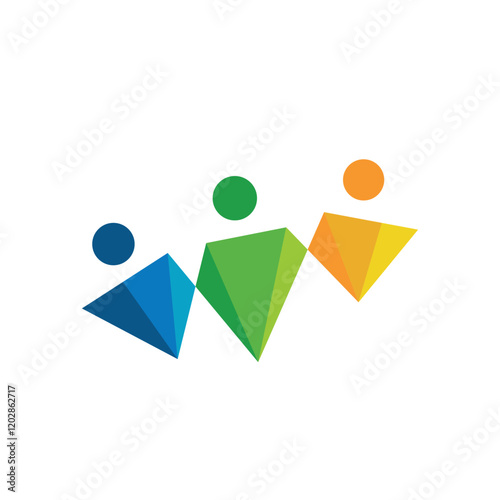 Free Download people community colorful logo template. Teamwork community symbol. Social logo. Partnership people logo concept - GFXLoad
