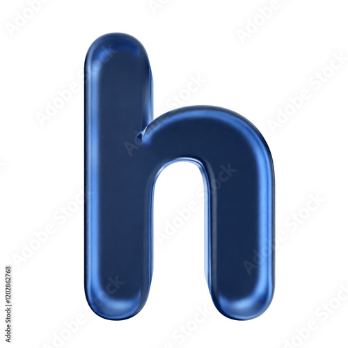 3d glass alphabet h