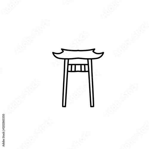 chinese gate line icon