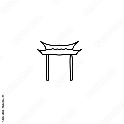 chinese gate line icon