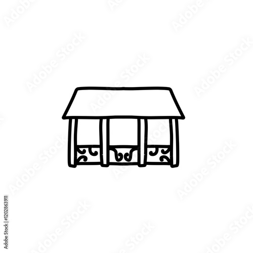 chinese gate line icon