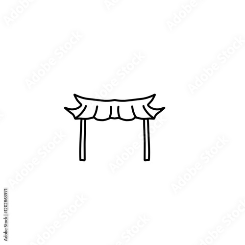 chinese gate line icon