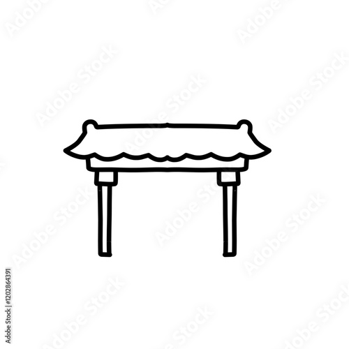 chinese gate line icon