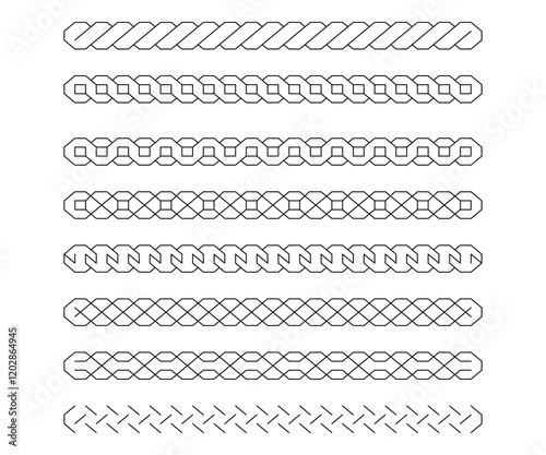 Frame geometric with abstract line - enclosure pattern illustration